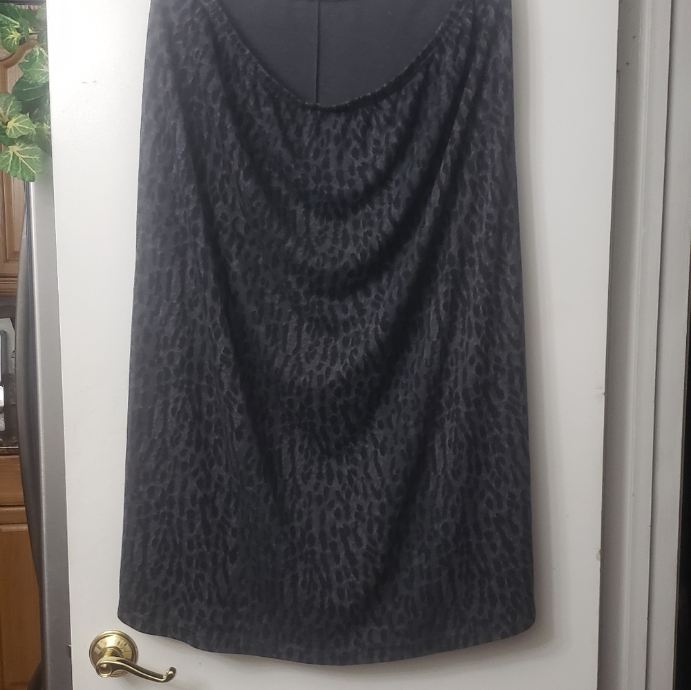 Requirements Maxi Grey & Black Skirt Size 2X Vintage